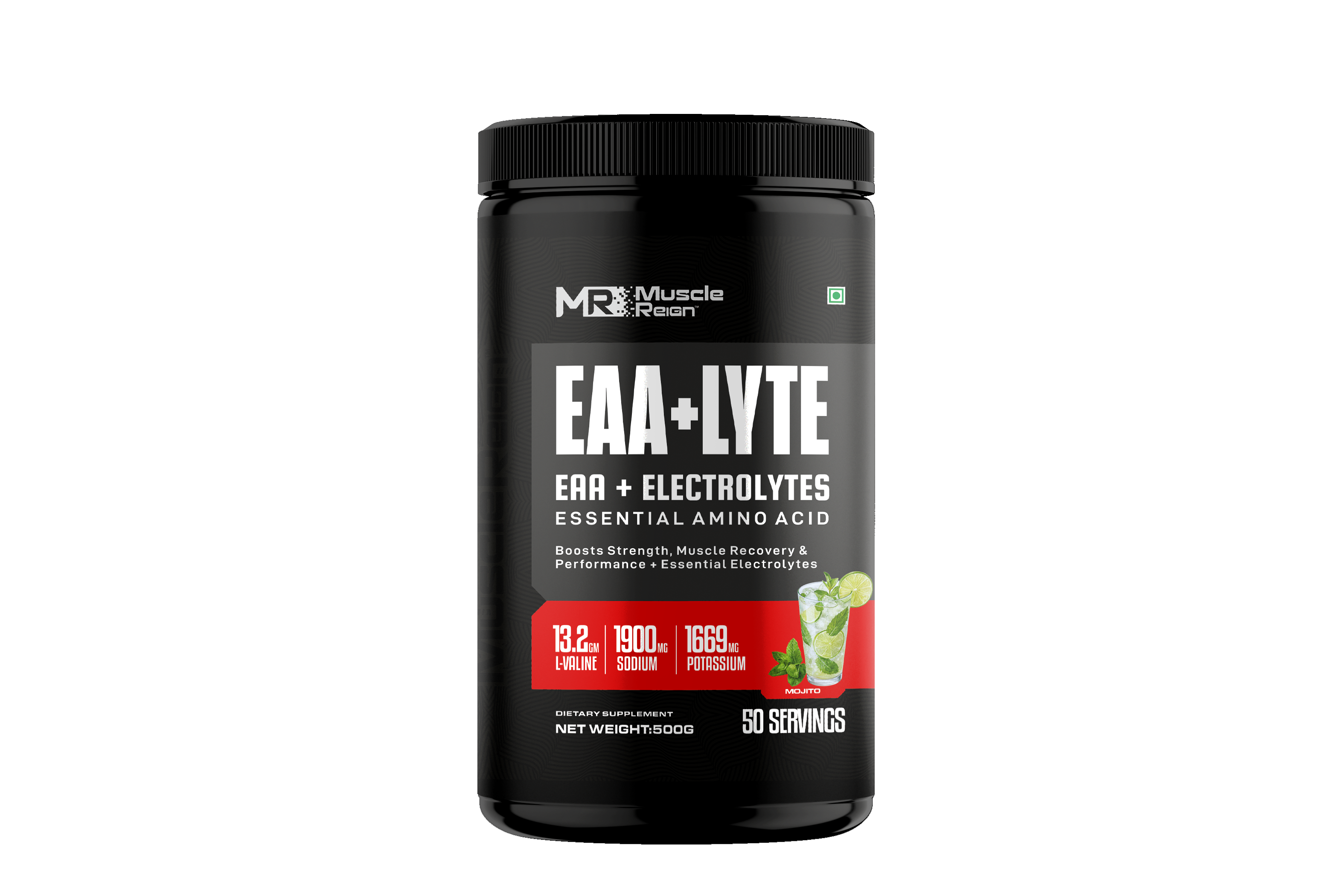 Muscle Reign EAA Lyte Supplement Canister with Essential Amino Acids, best pre workout supplement for bodybuilding